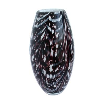 China Handmade European Full Design Oval Glass Vase For Home Decor for sale