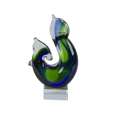 China Europe Murano Art Sculpture Fused Glass Interior For Living Room Decoration for sale