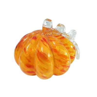 China All Handmade Full Glass Gift And Sample Freestanding Luxury Halloween Pumpkin for sale