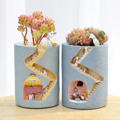 China Factory hot sale cute animal flower pot resin cartoon custom succulent pot for sale