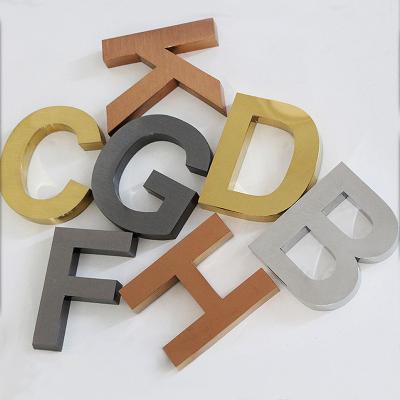 China Modern professional production stainless steel sign 3D non-illuminated letters for decoration for sale