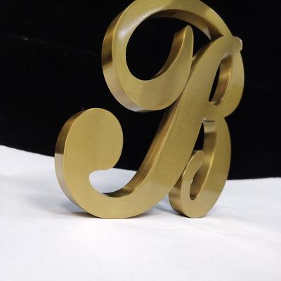 China Factory Outlet Shopping Mall Decoration Letters Metal Alphabet Coffee Sign Modern Unilluminated Alphabet for sale