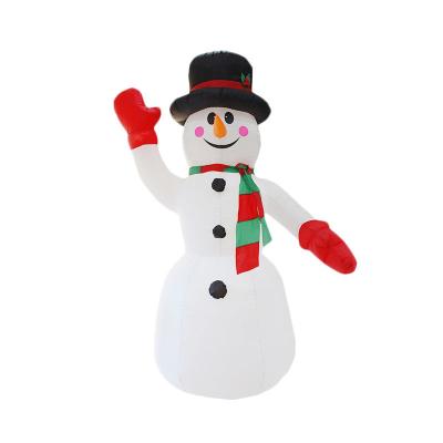 China 190T Polyester Factory Wholesale Outdoor Use Christmas Snowman Party Blow Up Snowman Doll Holiday Decoration for sale