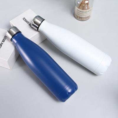 China Sport Viable Water Bottle Refillable UV Light Cola Shape Insulated Stainless Steel Vacuum Flask Wholesale for sale