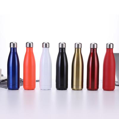 China Stainless Steel Water Bottle 350ml 500ml 750ml 1000ml Gradient Cola Shape Vacuun Flask Viable Water Bottle for sale