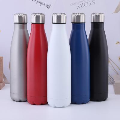 China Stainless Steel Double Wall Viable Cola Shaped Vacuum Water Bottle Vacuum Image Double On Flask Cola Thermos Flask for sale