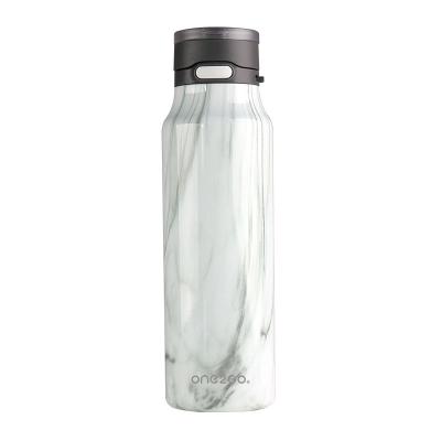 China Wholesale 500ml Stocked Stainless Steel Flip Top Straight Sublimation Blank Insulated White Water Bottles For Sublimation for sale