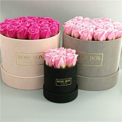 China Handmade Velvet Flower Gift Box Custom Luxury for sale