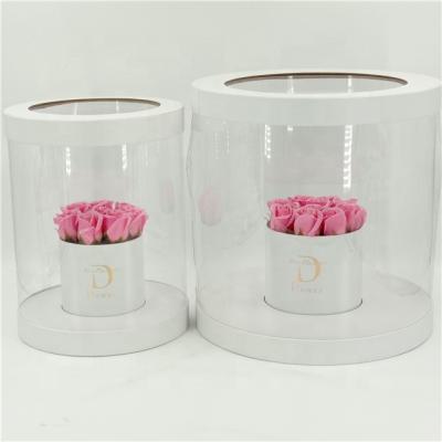 China Handmade Custom Logo Printing PVC Flower Box for sale