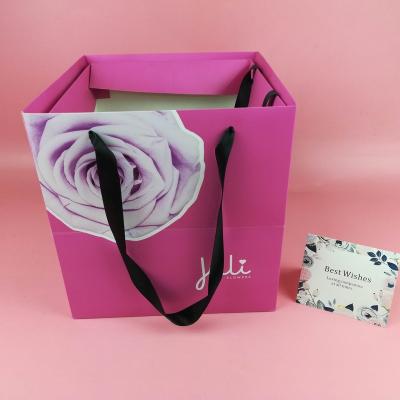 China High Quality Recyclable Accept Custom Design Flower Box Packaging Paper Gift Bags Hot Sale for sale