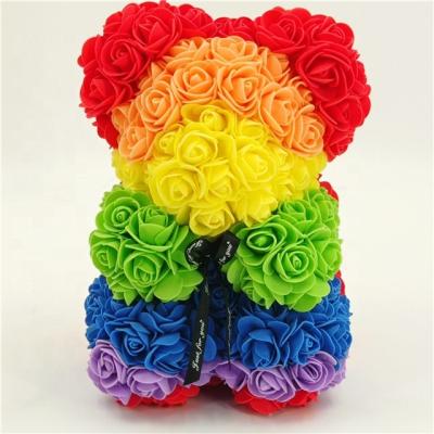 China Fashional custom diy foam artificial unicorn rose teddy bear for sale