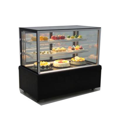 China Single-temperature Supermarket Air Cooling Countertop Cake Display Fridge Refrigerator for sale