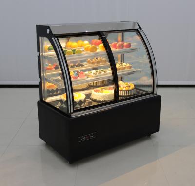 China Single-temperature Supermarket Commercial Store Glass Bakery Refrigerated Cake Display Showcase for sale