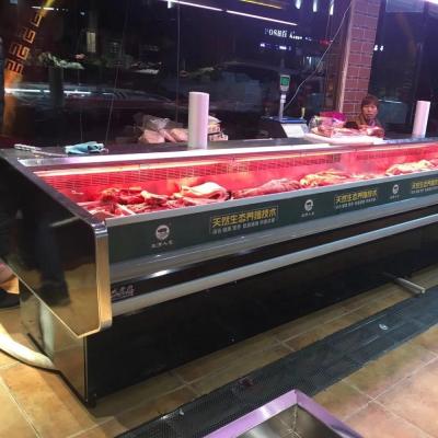 China Single-temperature 2.0 meter fresh meat deli verageble food display service counter over case stainless steel freezer equipment for sale