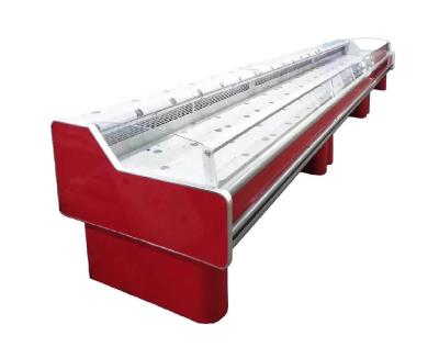 China Single-temperature 3 Meters Fresh Meat Display / Storage Refrigerator Equipment For Butcher Shop Supermarket for sale