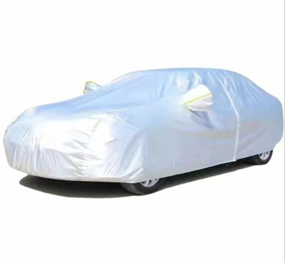 China Customized Silver Size PEVA Car Cover Sales Water Proof Car Cover All Weather Protection Warm Waterproof Snowproof Windproof for sale