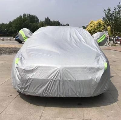 China Customized Silver Size PEVA Car Cover Sales Water Proof Car Cover All Weather Protection Warm Waterproof Snowproof Windproof for sale