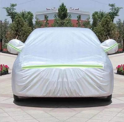 China Customized Silver Size PEVA Car Cover Sales Water Proof Car Cover All Weather Protection Warm Waterproof Snowproof Windproof for sale