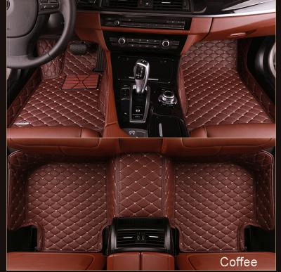 China Waterproof And High Quality Leather Material Wearable 5D Car Foot Mat for sale