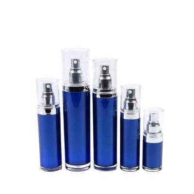 China Cosmetic Round Acrylic Bottle Skin Care Toner Pack Lotion Pump With Customization Color Bottle for sale