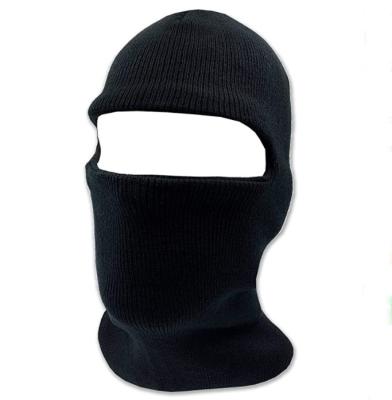 China Wholesale COMMON Balaclava 1 Hole Winter Black Accessories Knit Winter Ski Mask Balaclava In Cotton for sale