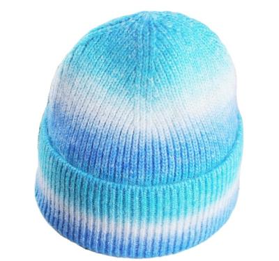 China JOINT New Style Popular Tie Dye Printed Bling Winter Beanie Hats for sale