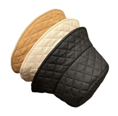 China Fashion winter items fall hats women and men black bucket hats warm quilted leather hats for men for sale