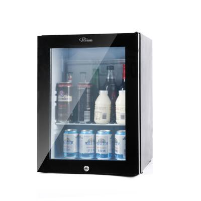 China Minibar Glass Absorption 30L Hotel Door Factory Portable Absorption Minibar for sale