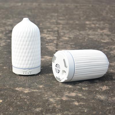 China 2022 New Product White Stone Diamond Ceramic Essential Oil Aromatherapy Diffuser Remote Control Diffuser for sale