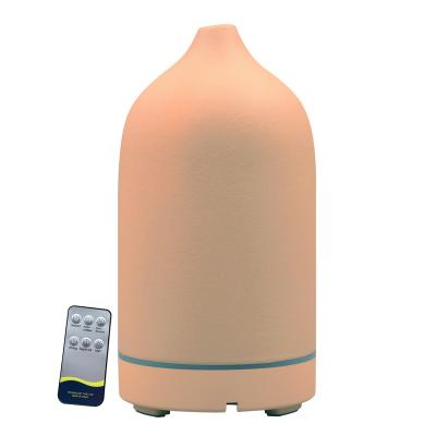 China Household Hand-crafted Ceramic Aroma Diffuser, Remote Control Essential Oil Diffuser Ultrasonic Scent with 7 Colors LED Light for sale