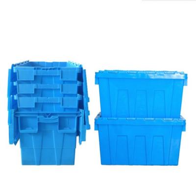 China Turnover crate moving box wholesale stackable solid plastic logistics storage big box with lid manufacturer for sale