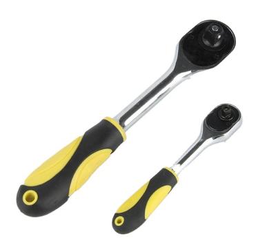 China Auto Repair Tools Ratchet Handle Wrench For Dimple 24 1/4 Teeth 3/8 Inch 1/2 Ratchets Hand Tools Wrench for sale