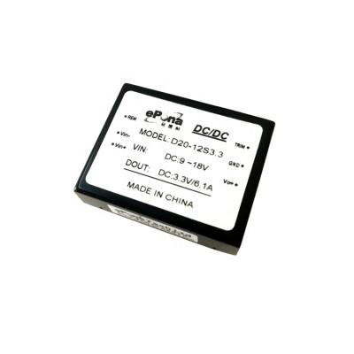 China Motor 20W DC DC Located Power Module 9-18VDC in 3.3V D20-12S3.3 for sale