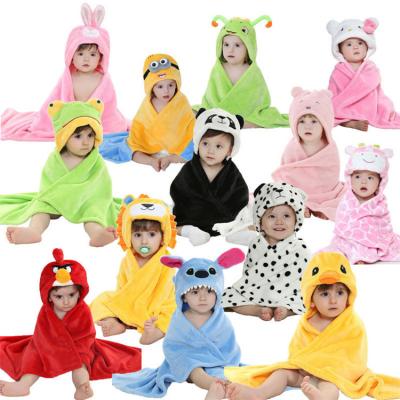 China Hot Selling Baby Blanket Hoodie Blanket Super Soft Animal Children Wearable for sale