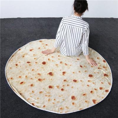 China Burito Wrap Folded Blanket Circle Form Double Sided Round Tortilla Adult Burrito for sale