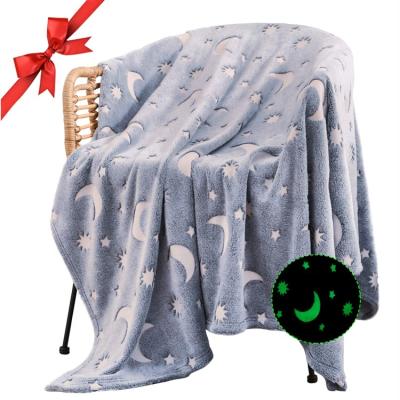 China PASSIONATE Home Textiles Moon and Stars Eco Friendly Soft Knitted Blanket with Stars for sale