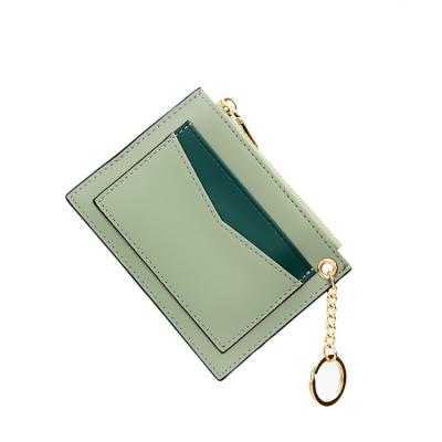 China Wholesale 4 Slots Key Chain Fashion Slim Wallet Leather Cash Card Holder for sale