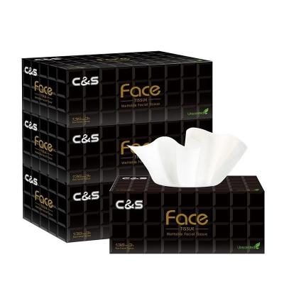 China Odorless Tissue Box Tissue Paper Tissue Texture Facial Tissue Quick Dissolving Soft Box for sale