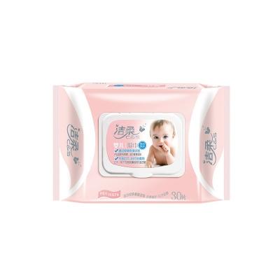 China Cleaner 30 Pieces Eco Friendly Baby Wipes No Harmful Chemicals Nonwoven Baby Care Wet Cloth for sale