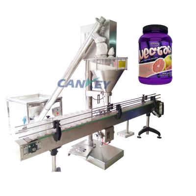 China Cankey Semi Automatic Food Auger Powder Bottle Filling Machine for sale