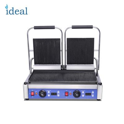 China Eco-Friendly Commercial Industrial Double Heads Electric Panini Touch Grill for sale