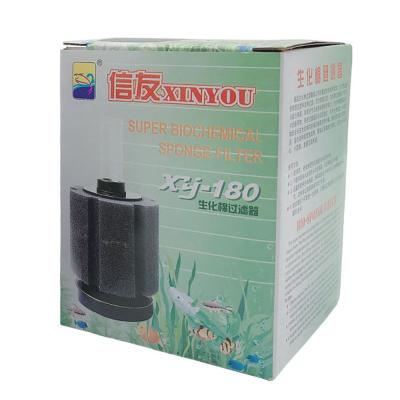 China Stocked XINYOU Aquarium Filter Tank XY180 Small Home Water Sponge Filter for sale