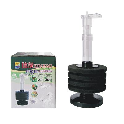 China Biochemical Stocked Filter Aquarium Sponge Filter Canister Filter XY-2870 for sale