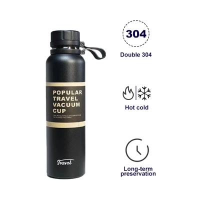 China 600ml Wide Mouth PORTABLE Portable Double Wall Insulated Vacuum Insulated Sports Bottle Stainless Steel Durable Outdoor Flask for sale