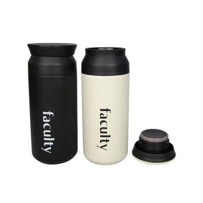 China Sustainable Promotion Double Wall Vacuum Insulated Bottles Big Mouth 500ml 750ml Stainless Steel Water Bottle for sale