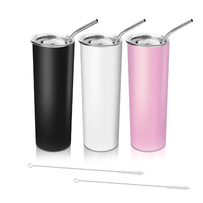 China Diy 20 Ounce Factory Enamel Viable Dye Ceramic Blank Sublimation Water Bottle Factory White Custom Tumbler Cup Dye for sale