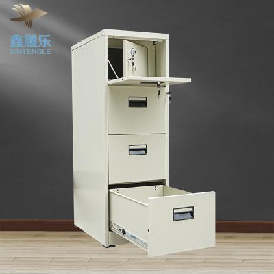 China (Size) 2021 adjustable new factory wholesale 4 layers vertical filing cabinet with security vault for sale