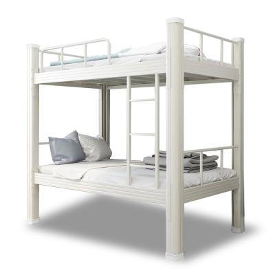 China Wholesale Foldable Knock Down Modern Heavy Duty Metal Double Bunk Bed In Gray for sale