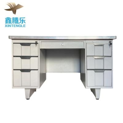 China (Size) Wholesale Good Quality Adjustable Metal Knockdown Structure Desk Table With Drawers for sale