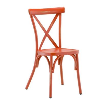 China French Antique Dining Chair And Canopy Indoor French Metal Casting Furniture Red Patio Furniture Chair Retro for sale